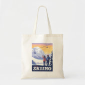 Laten we gaan skiën  Print Tote Bag (Voorkant)