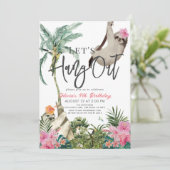 Laten we gaan Sloth Oerwoud Meisje Verjaardag Kaart (Staand voorkant)