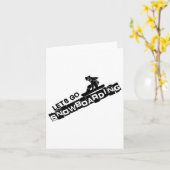 Laten we gaan snowboarden Snowboard Gift Kaart (Gele Bloem)