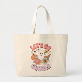 Laten we gaan, spoken Halloween-tas Grote Tote Bag
