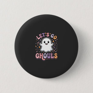 Laten we gaan spoken Schattig Halloween spook graf Ronde Button 5,7 Cm