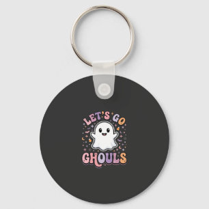 Laten we gaan spoken Schattig Halloween spook graf Sleutelhanger
