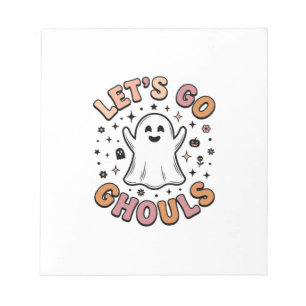 Laten we gaan spoken Schattig Halloween spookje Notitieblok