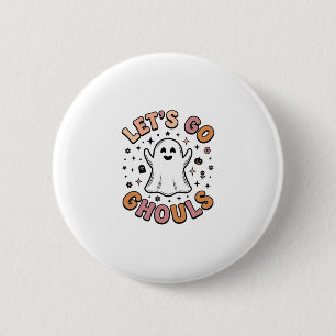 Laten we gaan spoken Schattig Halloween spookje  Ronde Button 5,7 Cm