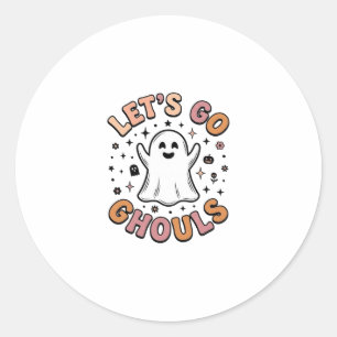 Laten we gaan spoken Schattig Halloween spookje  Ronde Sticker
