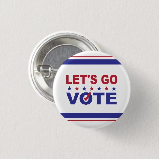 Laten we gaan stemmen ronde button 3,2 cm (Voorkant /achterkant)