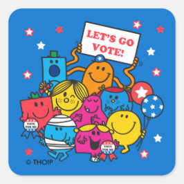 Laten we gaan stemmen! vierkante sticker