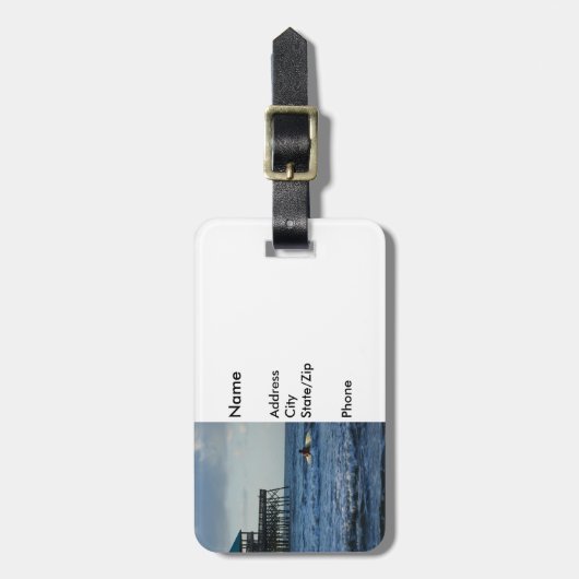 Laten we gaan surfen bagagelabel (Voorkant verticaal)