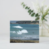 Laten we gaan surfen! briefkaart (Staand voorkant)