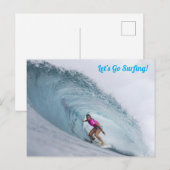 Laten we gaan surfen briefkaart (Voorkant / Achterkant)