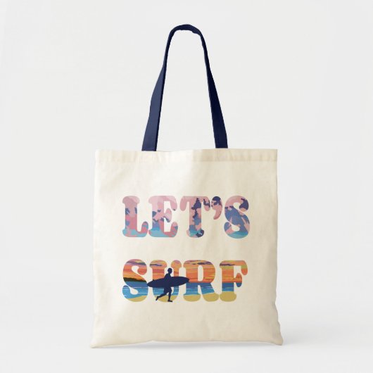 Laten we gaan surfen  tote bag (Voorkant)