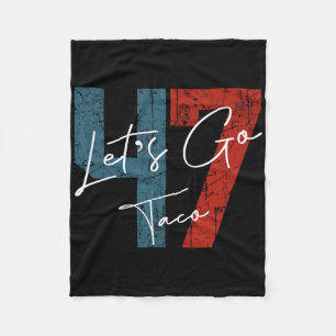 Laten we gaan Taco 8647 VS Vlag 86 47 Mannen Vrouw Fleece Deken