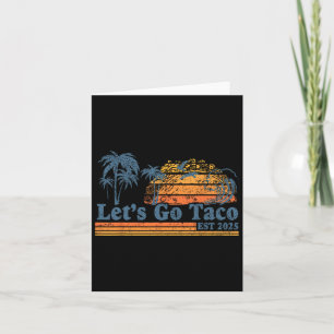 Laten we gaan Taco Est 2025 Grappige Retro Golf va Kaart