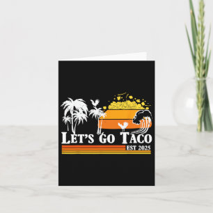 Laten we gaan Taco Est 2025 Grappige Retro Golf va Kaart