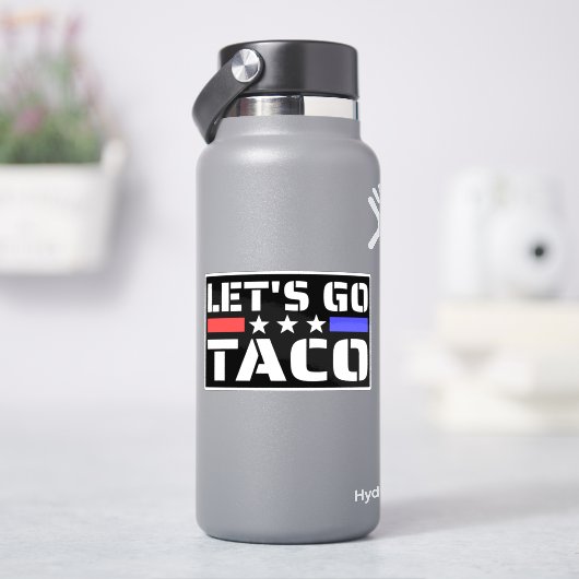Laten we gaan Taco Funny Tacos Sticker (HydroFlask)