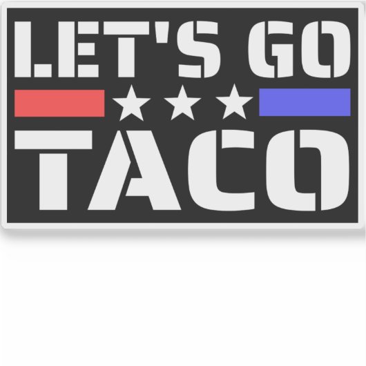 Laten we gaan Taco Funny Tacos Sticker (Voorkant)