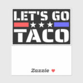 Laten we gaan Taco Funny Tacos Sticker (Vel)