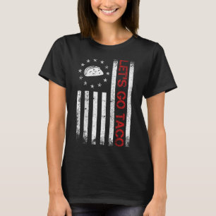 Laten we gaan Taco Funny Usa Vlag Tee voor mannen T-shirt