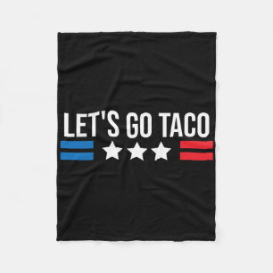 Laten we gaan Taco Grappig Usa Ons Vintage Vlag  Fleece Deken