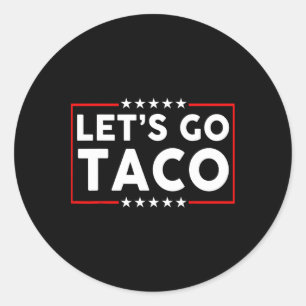 Laten we gaan Taco Grappige Parodie Ronde Sticker