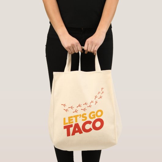Laten we gaan TACO kip voetafdrukken Tote Bag (Voorkant (product))