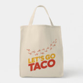 Laten we gaan TACO kip voetafdrukken Tote Bag (Achterkant)