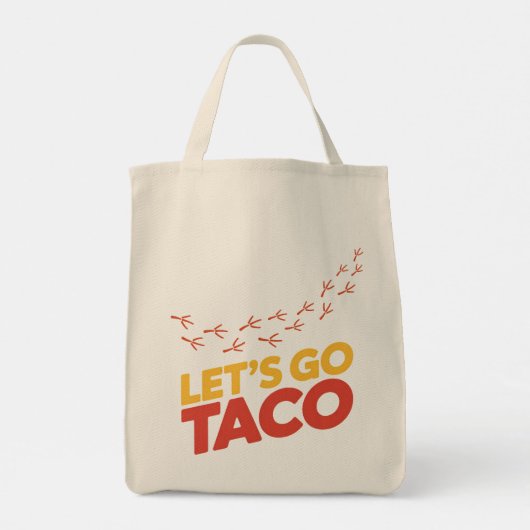 Laten we gaan TACO kip voetafdrukken Tote Bag (Achterkant)