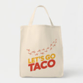 Laten we gaan TACO kip voetafdrukken Tote Bag (Voorkant)