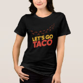 Laten we gaan TACO kip voetafdrukken Tri-Blend Shirt (Voorkant)