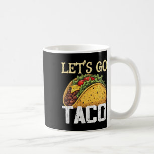 Laten we gaan Taco Retro Vintage Laten we gaan Tac Koffiemok