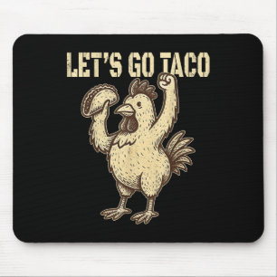 Laten we gaan Taco Retro Vintage Laten we gaan Tac Muismat