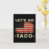 Laten we gaan Taco Shirt Funny Laten we gaan Taco Kaart (Gele Bloem)