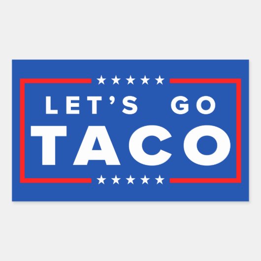 Laten we gaan Taco Sticker (Voorkant)