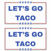 Laten we gaan Taco Stickers (Voorkant)