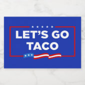 Laten we gaan Taco Trump altijd kippen uit grappig Voedselcontainer Etiket (Enkel label)