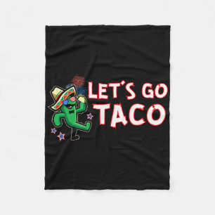Laten we gaan Taco Trump maakt altijd een afgang Fleece Deken