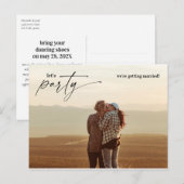 Laten we gaan trouwen met Fun Wedding News Briefkaart (Voorkant / Achterkant)