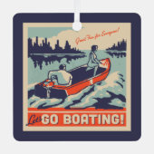 Laten we gaan varen metalen ornament (Voorkant)
