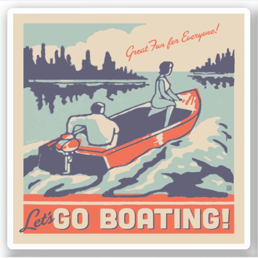 Laten we gaan varen sticker (Voorkant)
