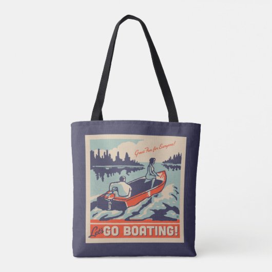 Laten we gaan varen tote bag (Achterkant)