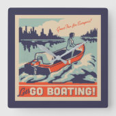 Laten we gaan varen vierkante klok (Voorkant)