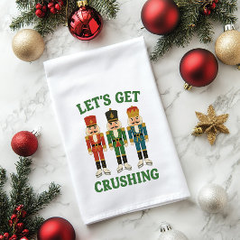 Laten we gaan verpletteren Notenkraker Kerstmis Handdoek