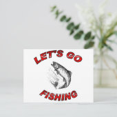 Laten we gaan vissen briefkaart (Staand voorkant)