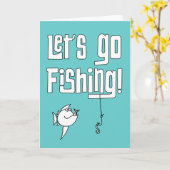 Laten we gaan vissen (kleur het!) kaart (Gele Bloem)