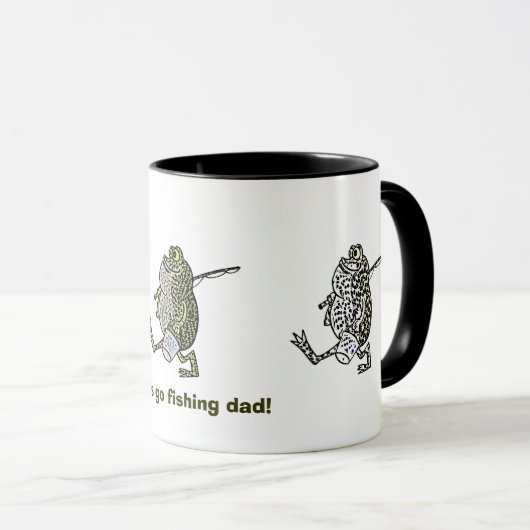 Laten we gaan vissen, papa! mok (Voorkant rechts)