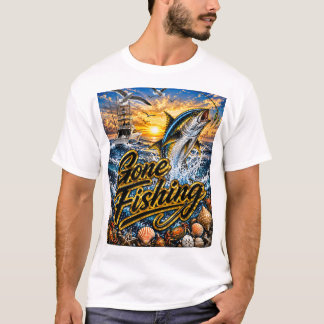 Laten we gaan vissen t-shirt