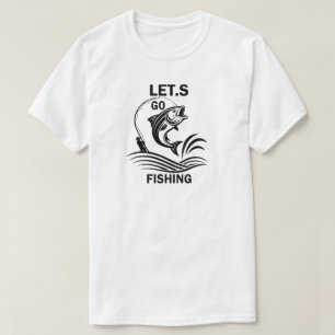 Laten we gaan vissen vintage grafische T-shirt