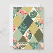 Laten we gaan vliegen | Modern Flamingo Birthday P Kaart (Achterkant)