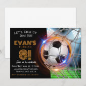 Laten we gaan, Voetbalfeest, Voetbal thema Kaart (Voorkant / Achterkant)