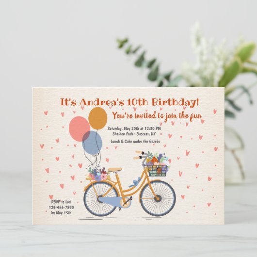 Laten we gaan voor een ritje uitnodiging (Staand voorkant)